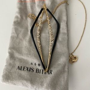 Alexis Bittar necklace black and crystal pendant